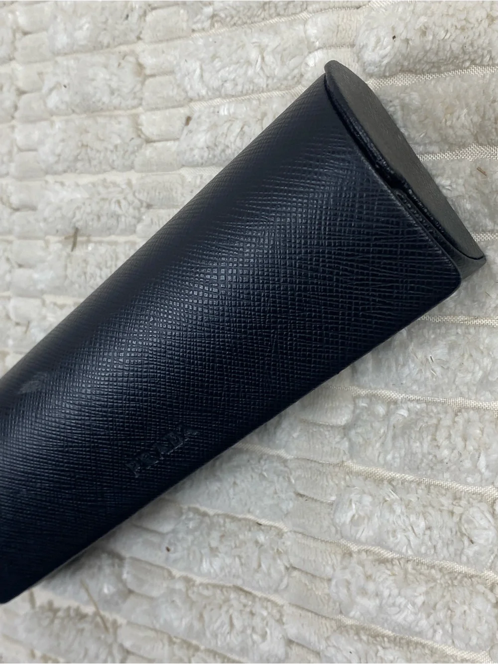 PRADA Authentic Black Textured Hard Sunglasses Eyeglasses Case Only
